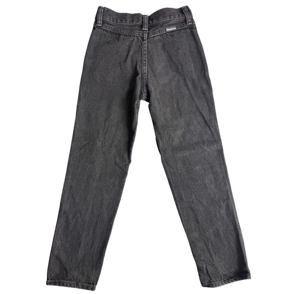 VTG Wrangler SilverLake Girls 6 Reg Black Denim Jeans Bareback Western USA Made